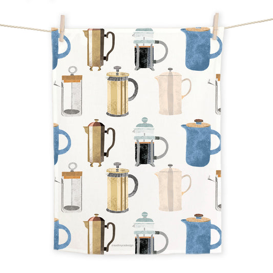 PRE-ORDER ONLY: french presses tea towel