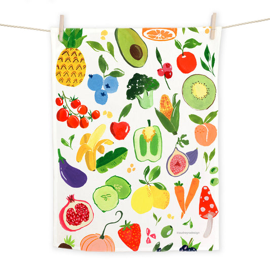 PRE-ORDER ONLY: fruit medley tea towel