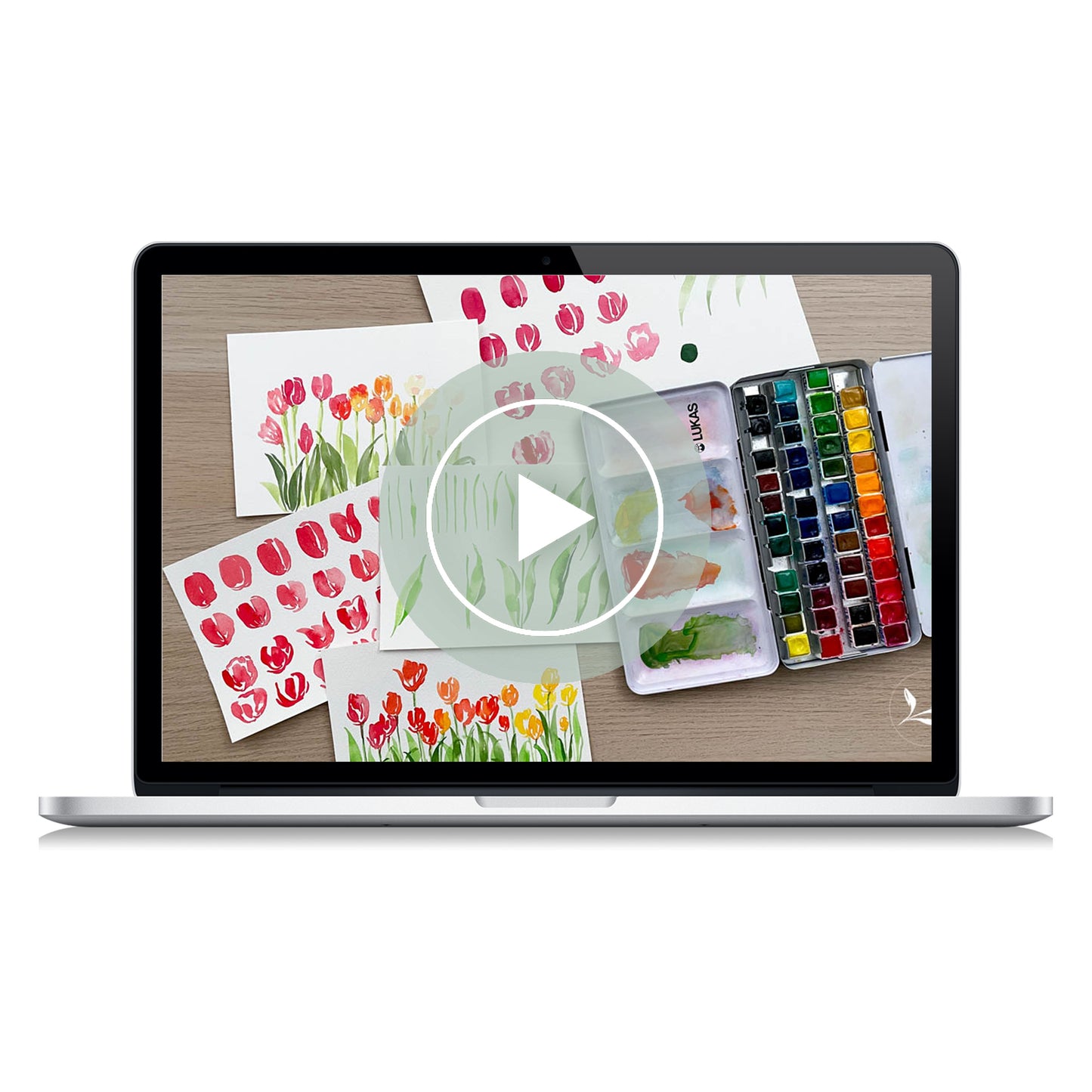 how to paint: watercolor tulips