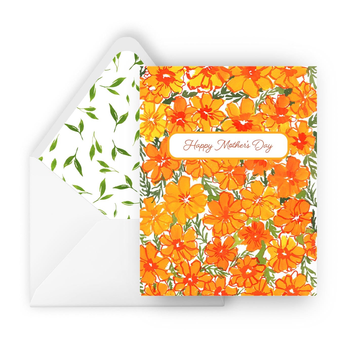 mother's day - marigolds greeting card