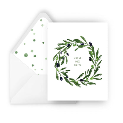 olive me loves olive you greeting card