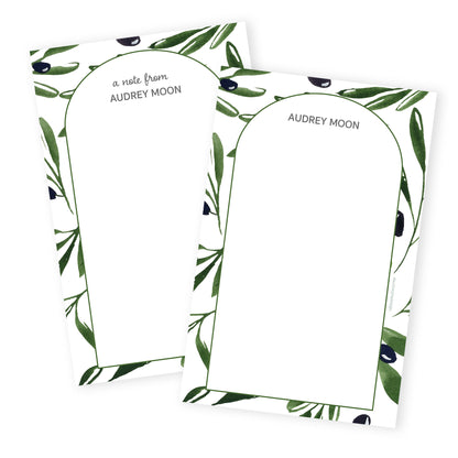 olives personalized notepad