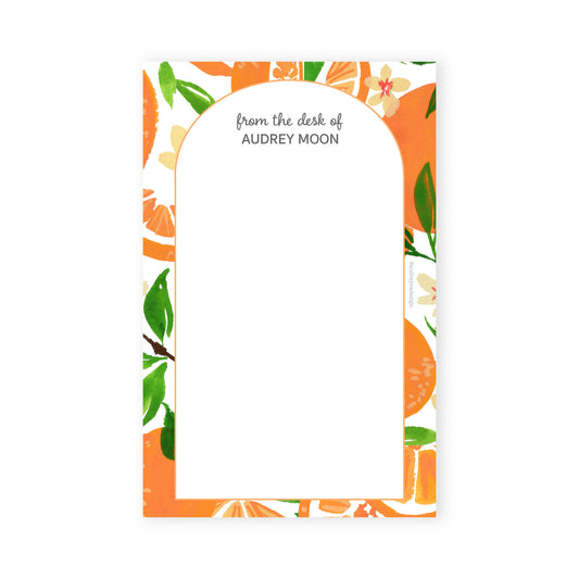 oranges personalized notepad