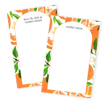 oranges personalized notepad