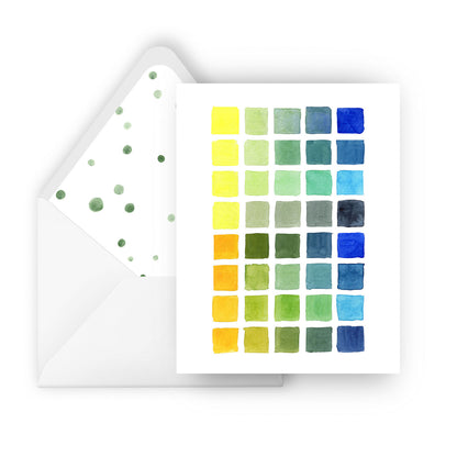 paint swatches greeting card