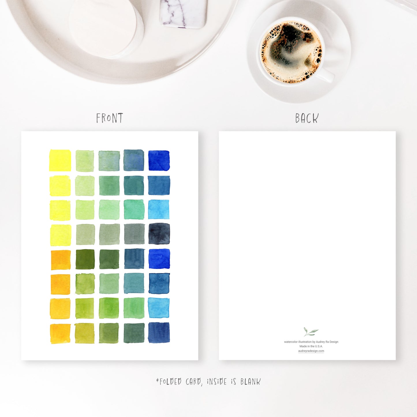 paint swatches greeting card