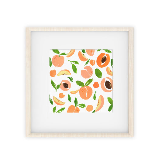 peaches pattern art print