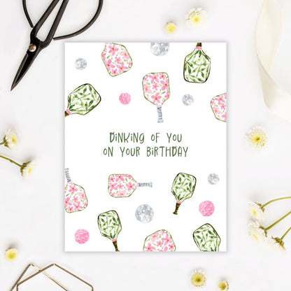 dinking of you on your birthday greeting card