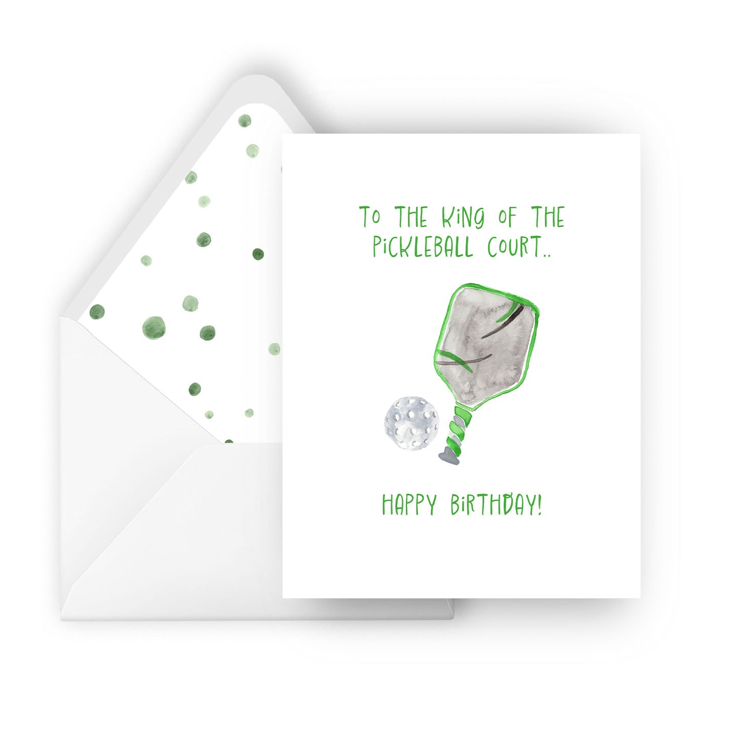 king of pickleball court birthday-greeting card