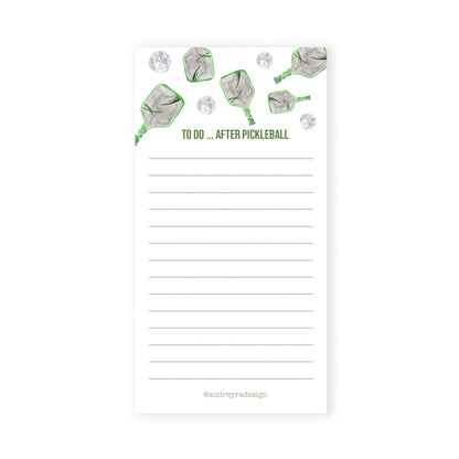 pickleball-green paddles notepad