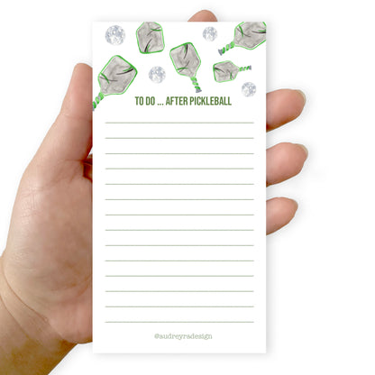 pickleball-green paddles notepad