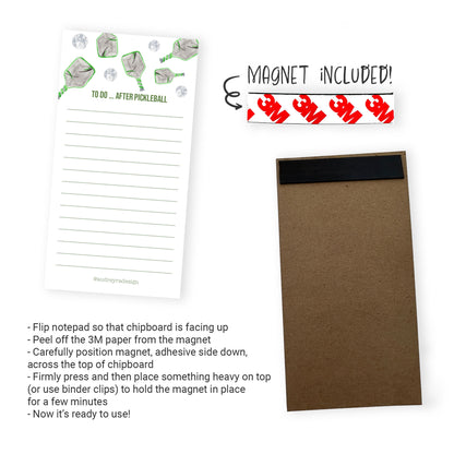 pickleball-green paddles notepad