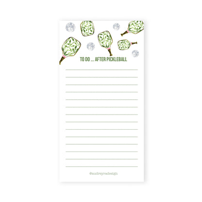 pickleball-leaves paddles notepad