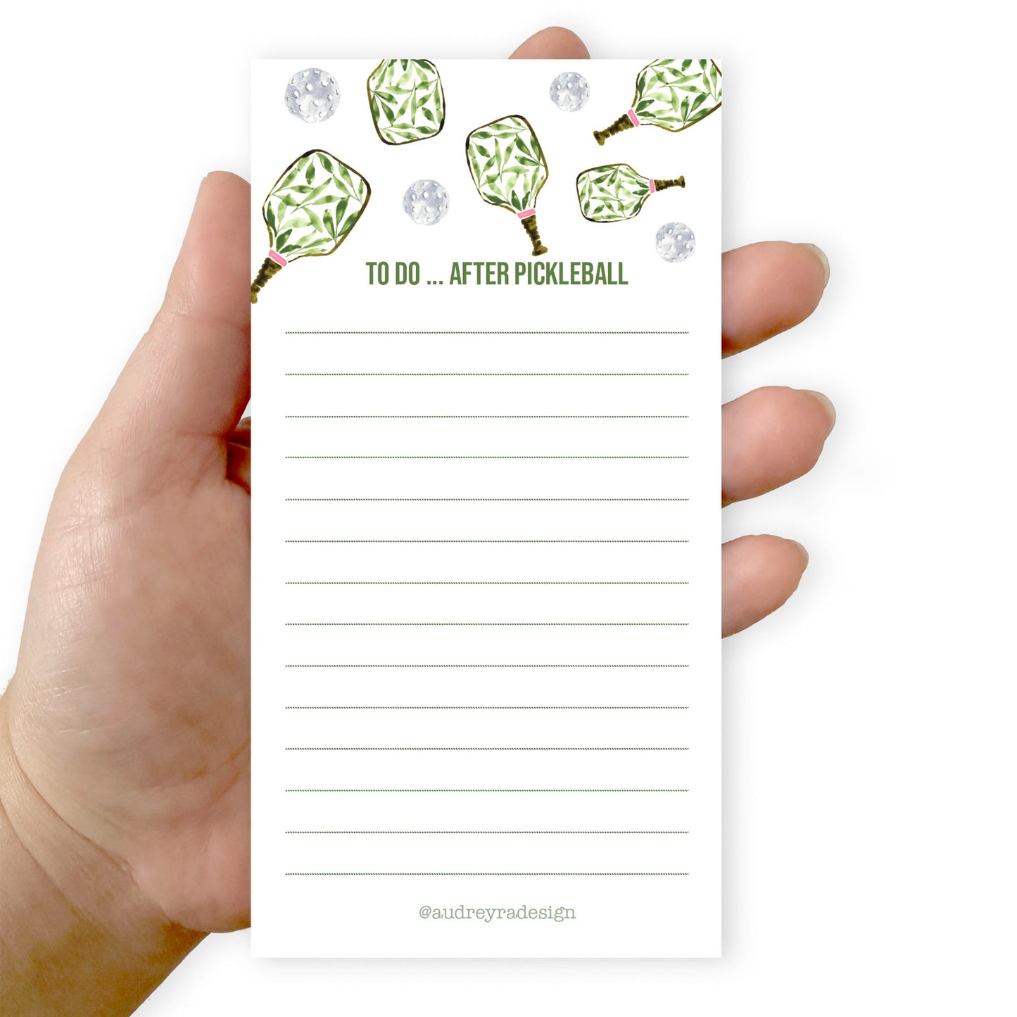 pickleball-leaves paddles notepad