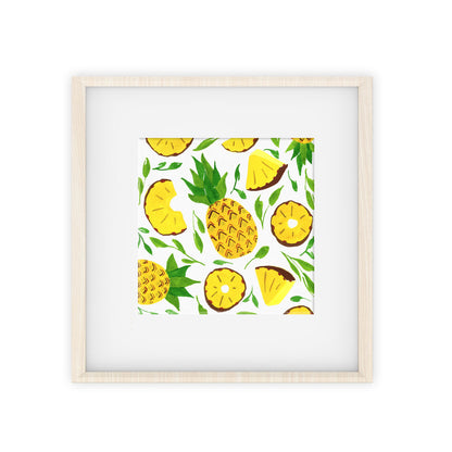 pineapples pattern art print