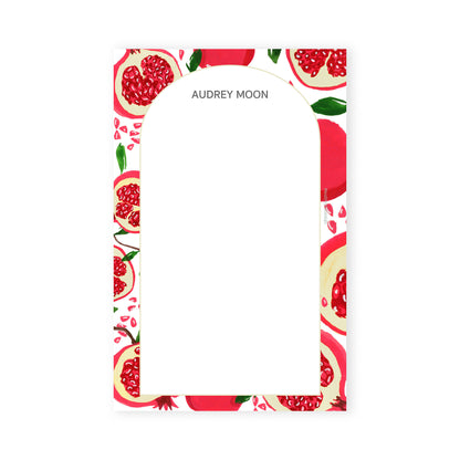 pomegranates personalized notepad