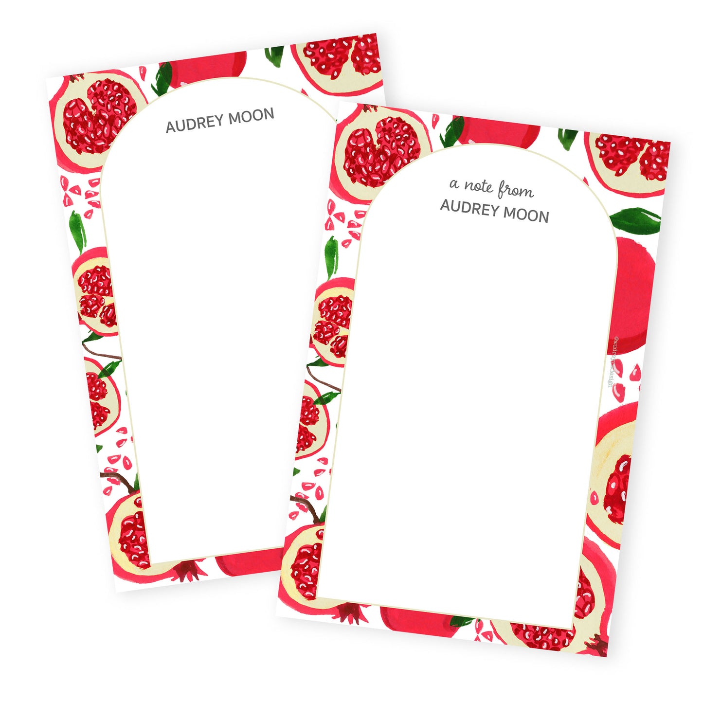 pomegranates personalized notepad