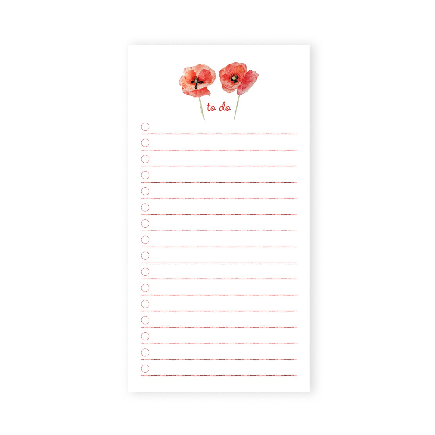 poppies notepad