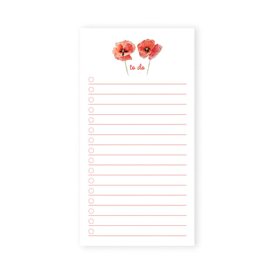poppies notepad