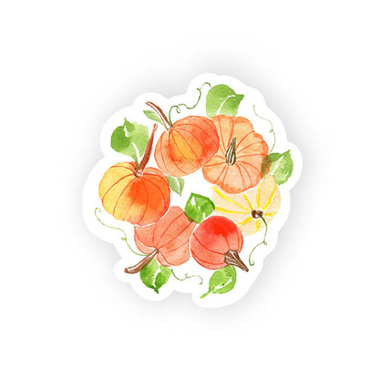 pumpkin wreath sticker