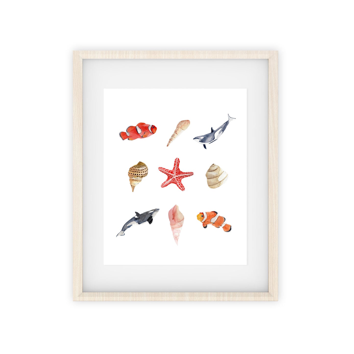 sea creatures art print