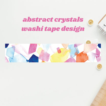 abstract crystals washi tape