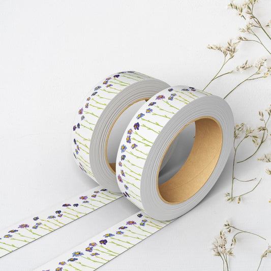 blue wildflowers washi tape