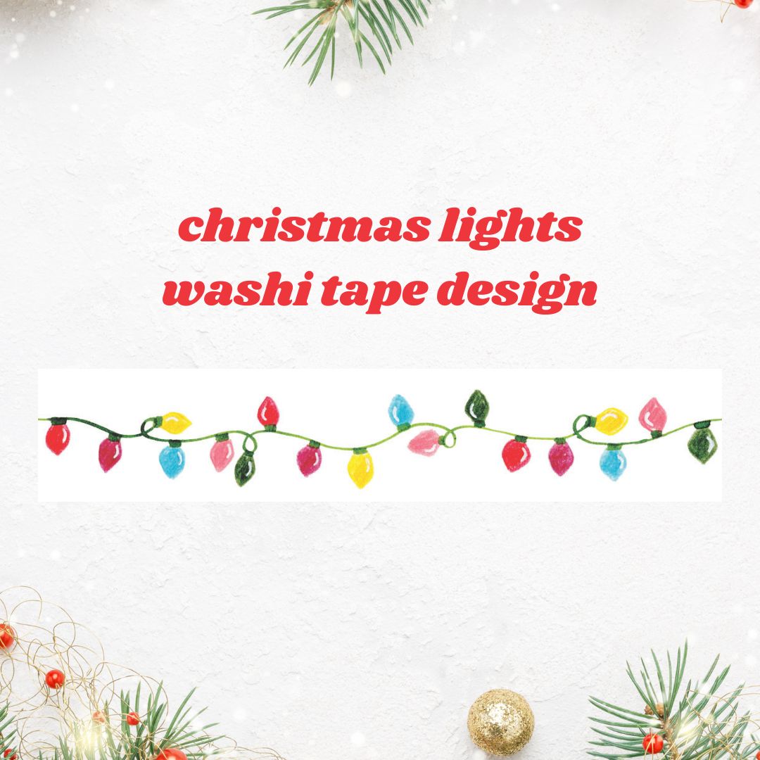 christmas lights washi tape