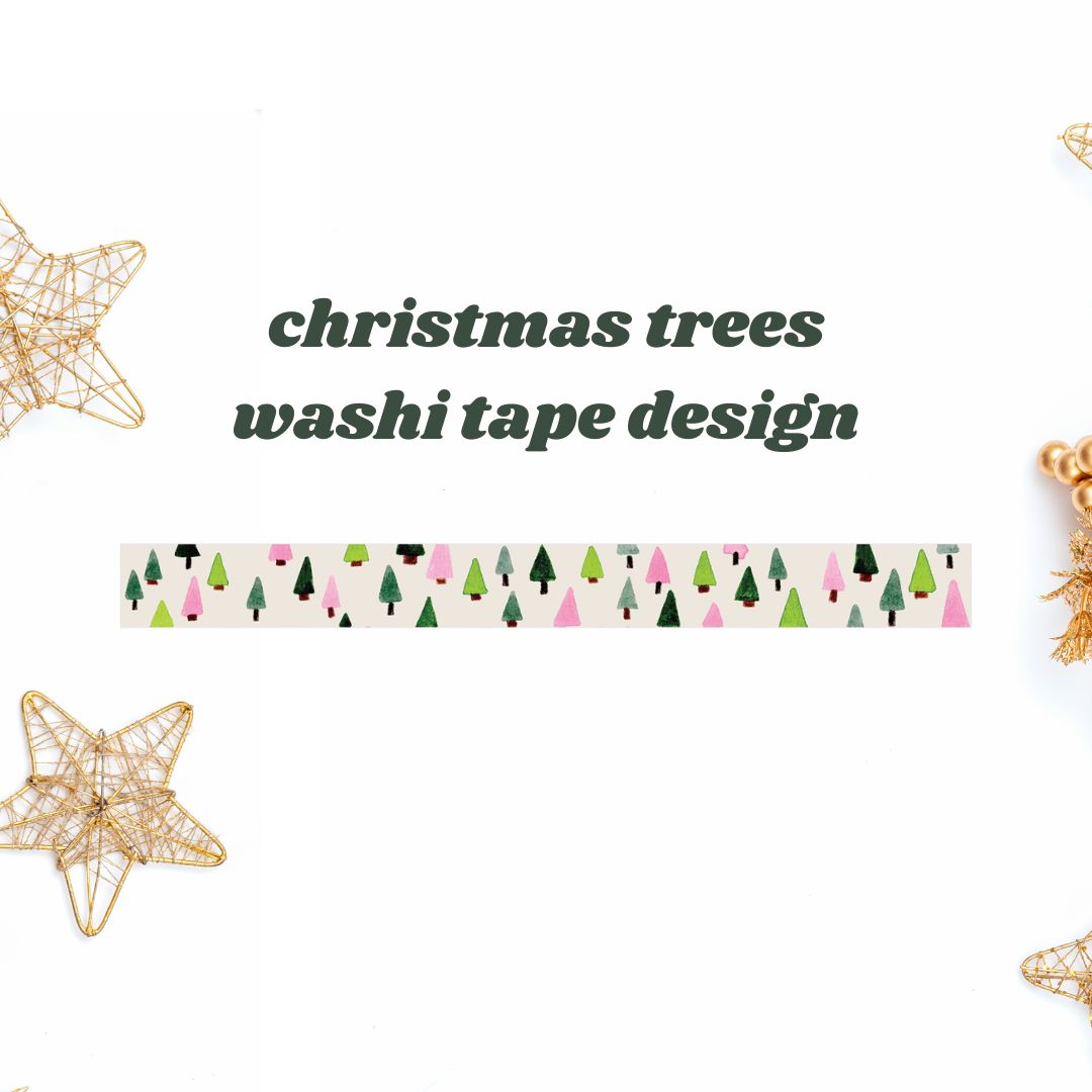 christmas trees washi tape