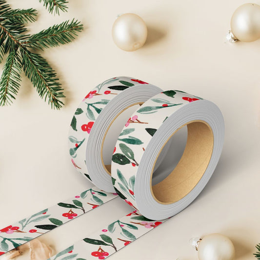 holiday greenery & berries washi tape