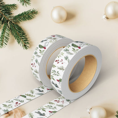 winter greenery washi tape