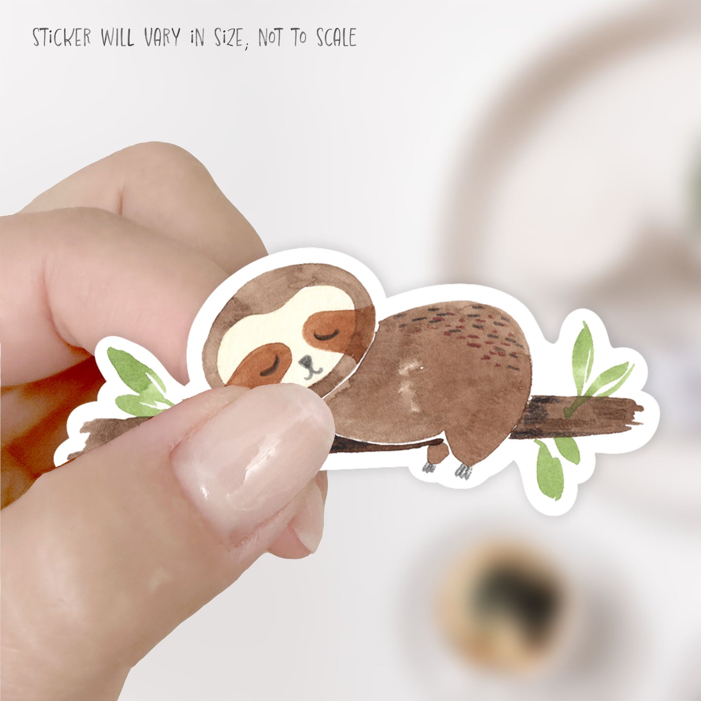 sleeping sloth sticker