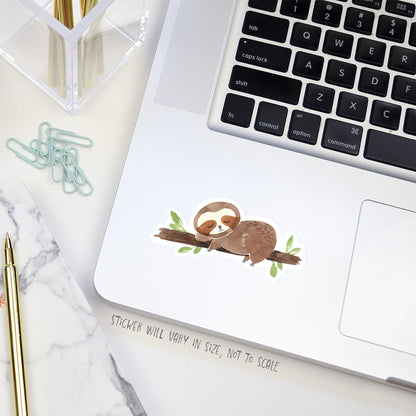 sleeping sloth sticker