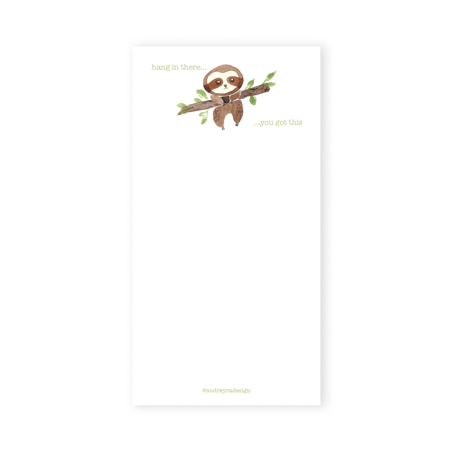sloth - hang in there notepad