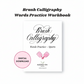 sports words-brush calligraphy practice workbook