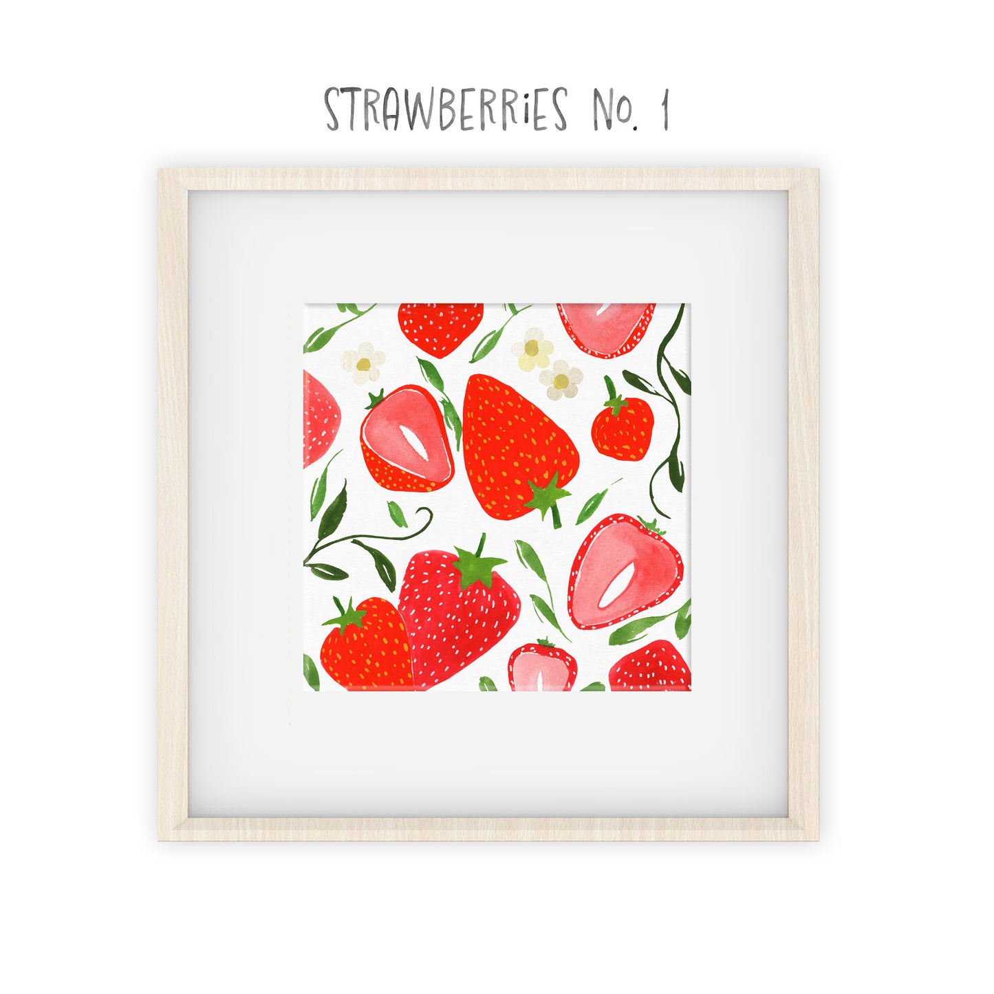 strawberries no. 1 and no. 2 art prints