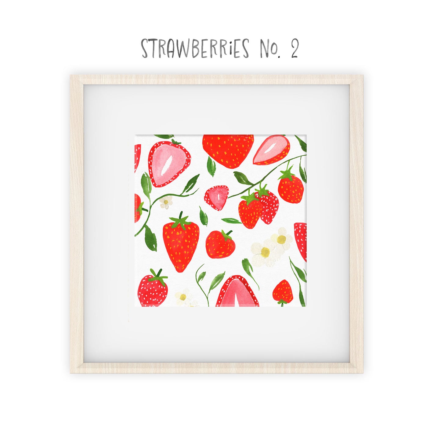 strawberries no. 1 and no. 2 art prints