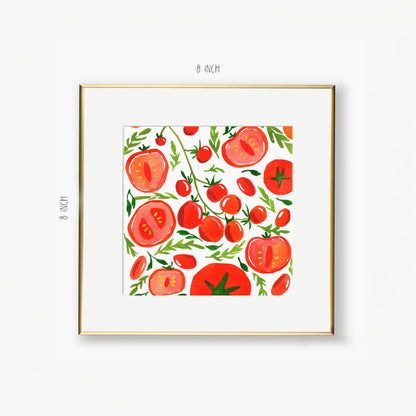 tomatoes pattern art print