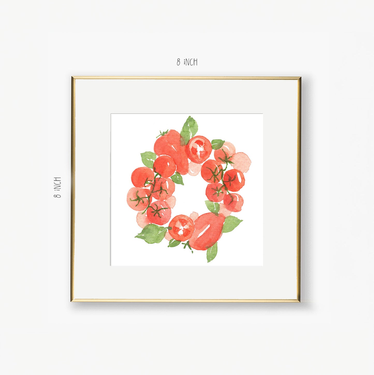 tomato wreath art print