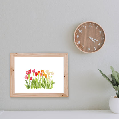 tulip field art print