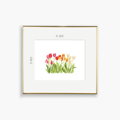 tulip field art print