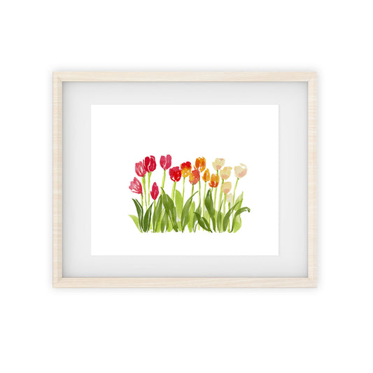 tulip field art print