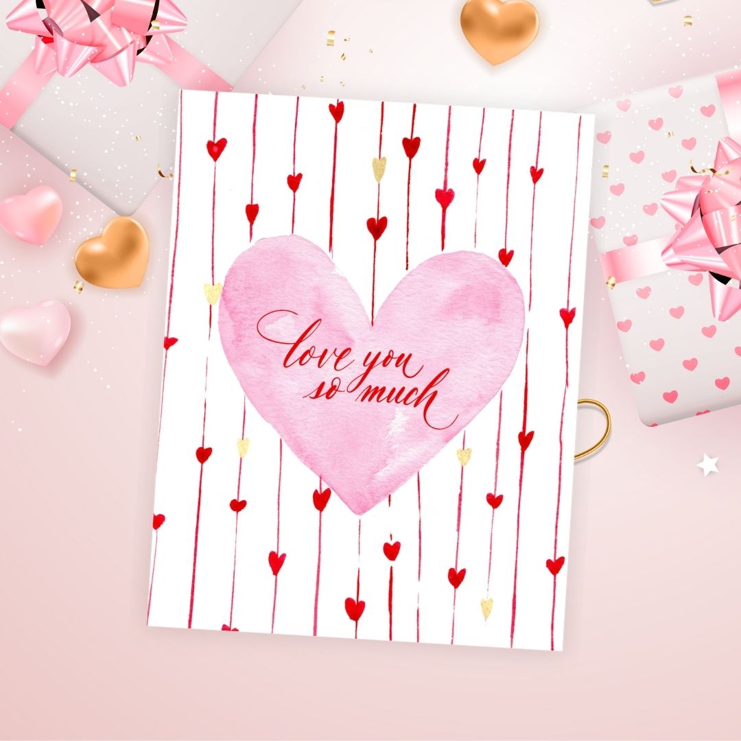 love you so much greeting card