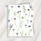 blue and violet wildflowers pattern greeting card