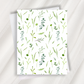 greenery wildflowers pattern greeting card
