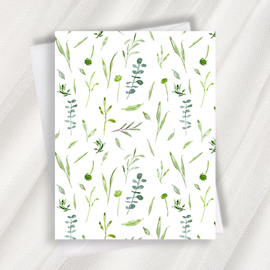 Greenery Target Card greenery wildflowers pattern greeting card – Audrey Ra Design Shop