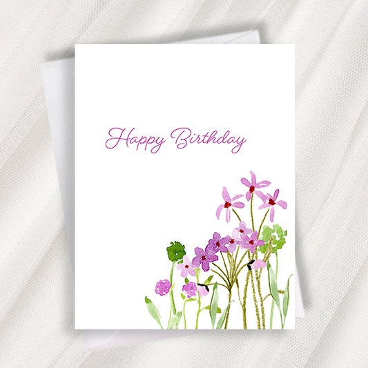 wildflowers happy birthday greeting card