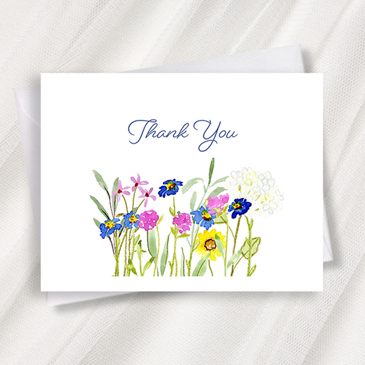 wildflowers thank you greeting card