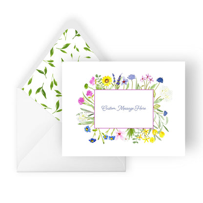 wildflowers personalized greeting card