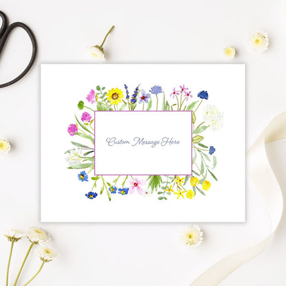 wildflowers personalized greeting card